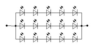 Схема соединения светодиодов GL-05-15-350