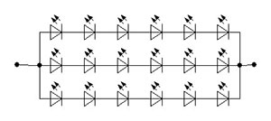 Схема соединения светодиодов GL-05-18-350